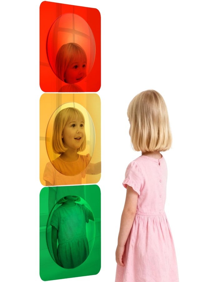 3 قطع من مرايا الحائط الحسية للأطفال الصغار، مرايا فقاعية، مرايا حائط أكريليك، مرايا فقاعية، ألعاب حسية للأطفال، ديكور غرفة حسية منزلية صفية، تحفيز بصري ولمسي، تنمية معرفية - Image 1